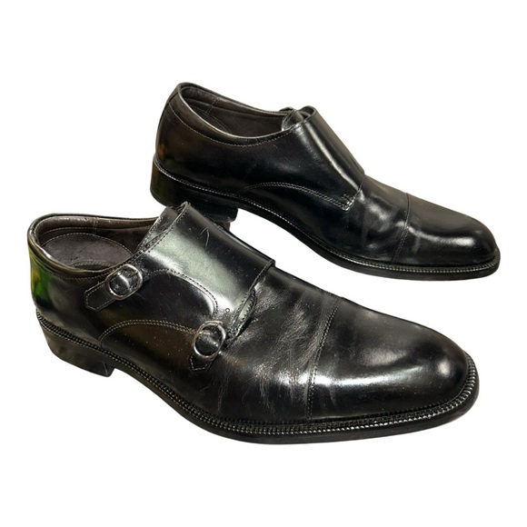 Studio Belvedere Frost Men’s Dress Black Leather Shoes Size 12 D Made in Brazil - Picture 1 of 14